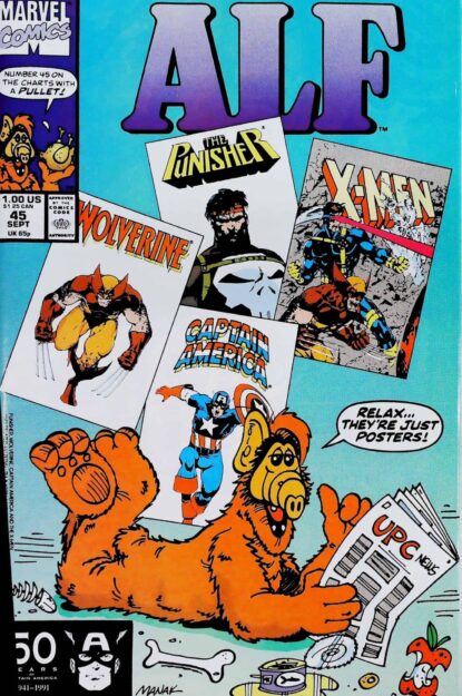 ALF (1988) #45 - Marvel - lecubeacomics.com Couverture de ALF (1988) #45 - par Dave Manak - lecubeacomics.com