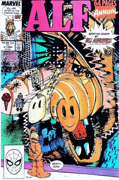ALF ANNUAL (1988) #2 - Marvel - lecubeacomics.com Couverture de ALF ANNUAL (1988) #2 - par Bill Sienkiewicz - lecubeacomics.com