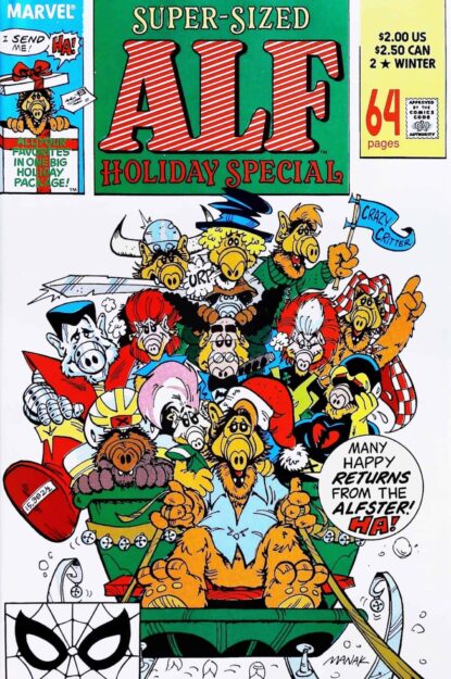 ALF HOLIDAY SPECIAL (1989) #2 - Marvel - lecubeacomics.com Couverture de ALF HOLIDAY SPECIAL (1989) #2 - par Dave Manak - lecubeacomics.com