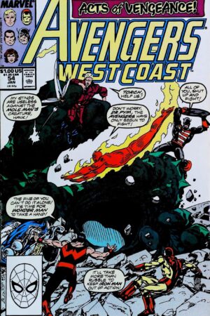 Couverture de AVENGERS WEST COAST (1985) #54 - par John Byrne - lecubeacomics.com