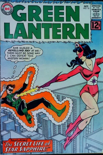 GREEN LANTERN (1960) #16 - 1ST STAR SAPPHIRE - DC Comics - lecubeacomics.com Couverture de GREEN LANTERN (1960) #16 - 1ST STAR SAPPHIRE - par Gil Kane - lecubeacomics.com