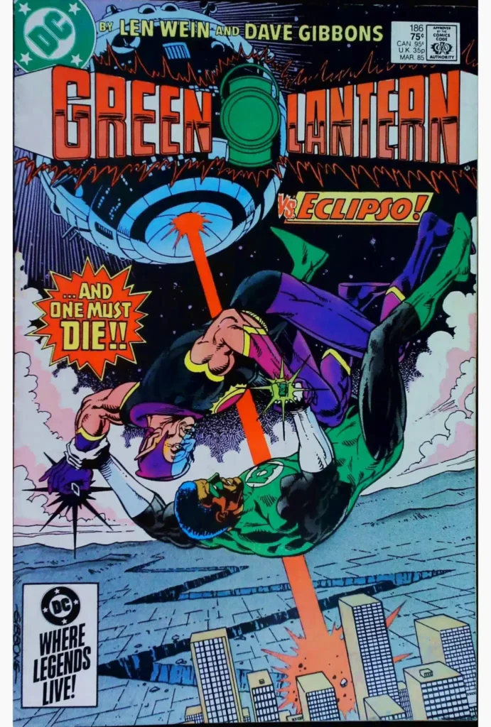 Green Lantern #186, vue de l'exemplaire