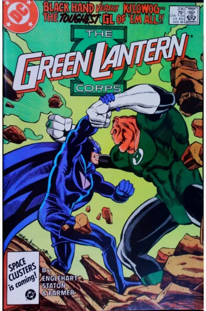 Couverture de GREEN LANTERN CORPS (1986) #206 - par Bruce Patterson - lecubeacomics.com