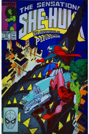 Couverture de SENSATIONAL SHE-HULK (1989) #11 - par Rick Leonardi - lecubeacomics.com