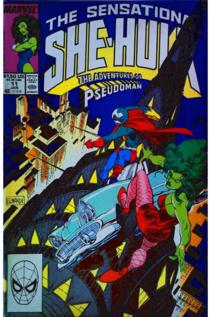 Couverture de SENSATIONAL SHE-HULK (1989) #11 - par Rick Leonardi - lecubeacomics.com