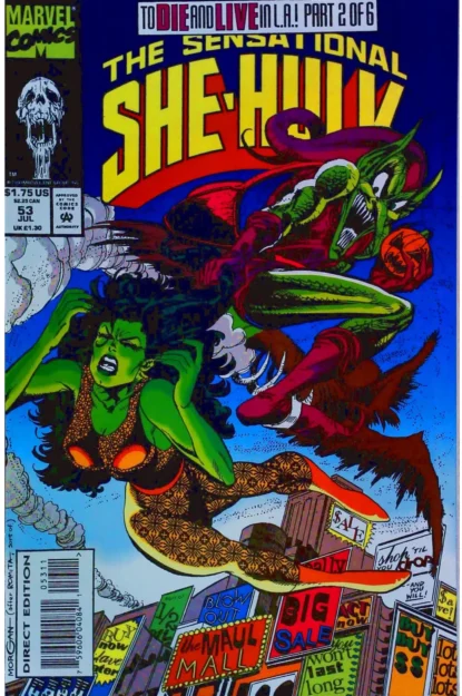 SENSATIONAL SHE-HULK (1989) #53 - Marvel - lecubeacomics.com Couverture de SENSATIONAL SHE-HULK (1989) #53 - par Tom Morgan - lecubeacomics.com