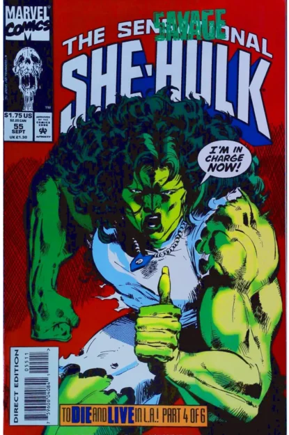 SENSATIONAL SHE-HULK (1989) #55 - Marvel - lecubeacomics.com Couverture de SENSATIONAL SHE-HULK (1989) #55 - par Patrick Olliffe - lecubeacomics.com