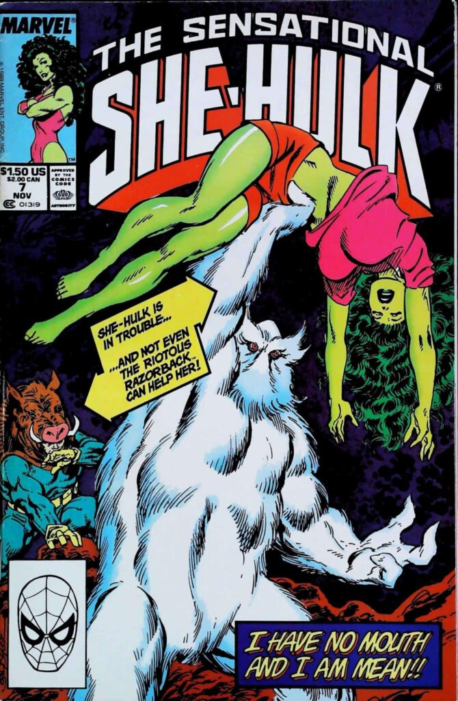 Sensational She-Hulk #7, exemplaire FN/VF 7.0, recto