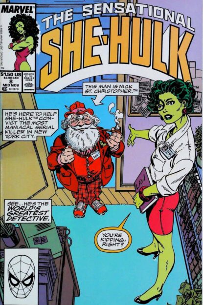 Couverture de SENSATIONAL SHE-HULK (1989) #8 - par John Byrne - lecubeacomics.com