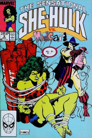 Couverture de SENSATIONAL SHE-HULK (1989) #9 - par Rick Leonardi - lecubeacomics.com
