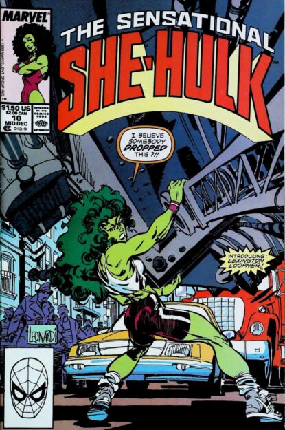 Couverture de SENSATIONAL SHE-HULK (1989) #10 - par Rick Leonardi - lecubeacomics.com