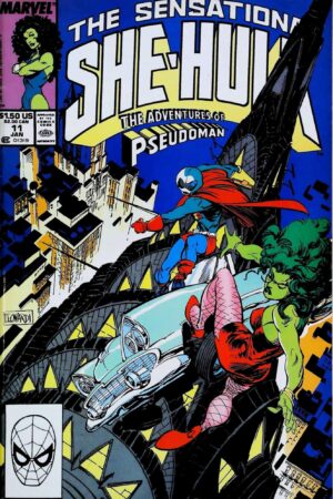 Couverture de SENSATIONAL SHE-HULK (1989) #11 - par Rick Leonardi - lecubeacomics.com