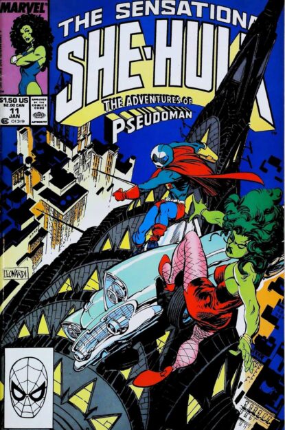 SENSATIONAL SHE-HULK (1989) #11 - Marvel - lecubeacomics.com Couverture de SENSATIONAL SHE-HULK (1989) #11 - par Rick Leonardi - lecubeacomics.com