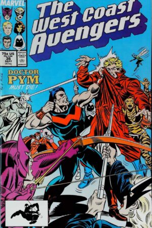 Couverture de AVENGERS WEST COAST (1985) #36 - par Al Milgrom - lecubeacomics.com
