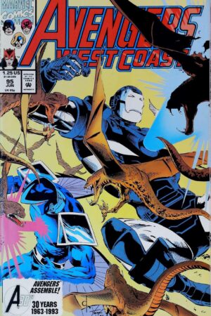 Couverture de AVENGERS WEST COAST (1985) #95 - par Dave Ross - lecubeacomics.com