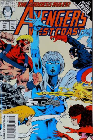 Couverture de AVENGERS WEST COAST (1985) #96 - par Dave Ross - lecubeacomics.com