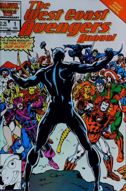 WEST COAST AVENGERS ANNUAL (1986) #1 - Marvel - lecubeacomics.com Couverture de WEST COAST AVENGERS ANNUAL (1986) #1 - par Alex Saviuk - lecubeacomics.com