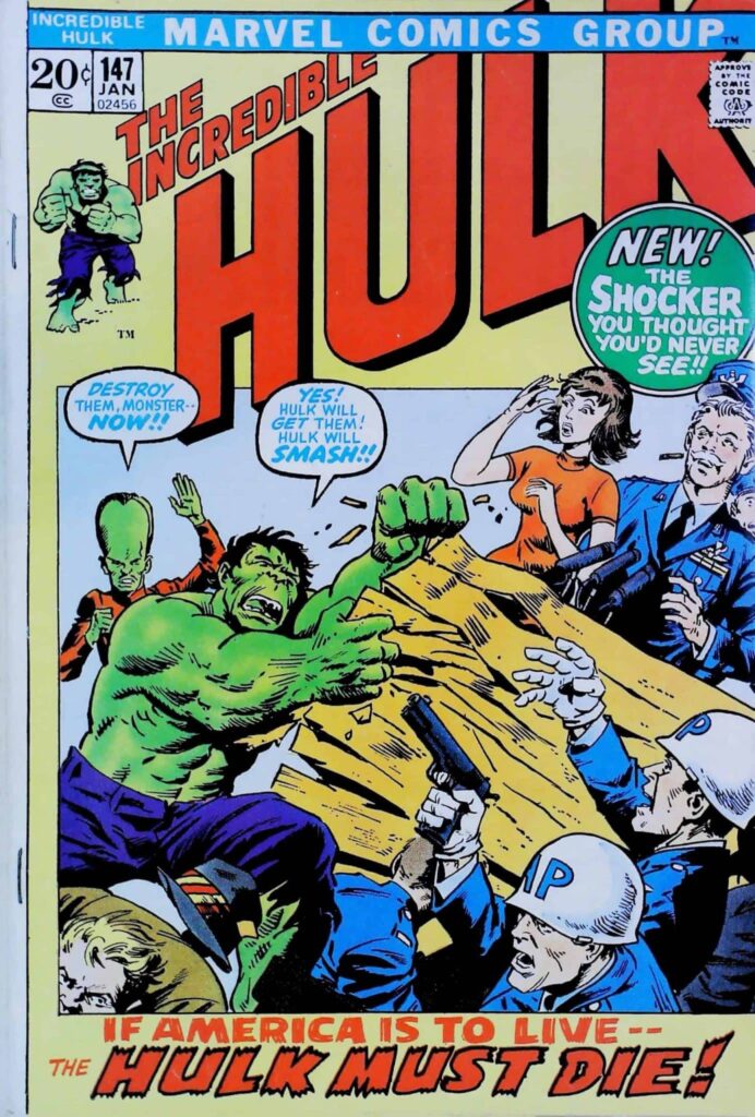 Incredible Hulk #147, exemplaire FN/VF 7.0, recto