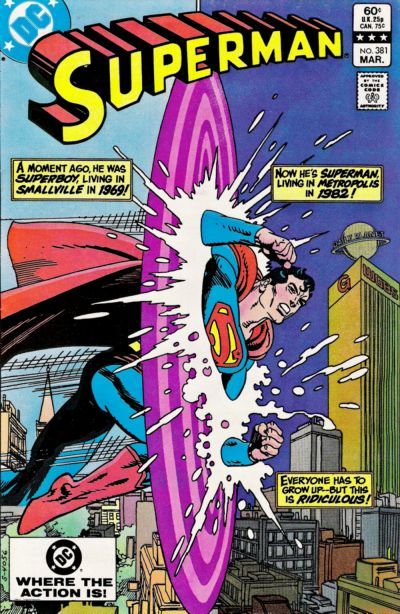 Superman #381, couverture