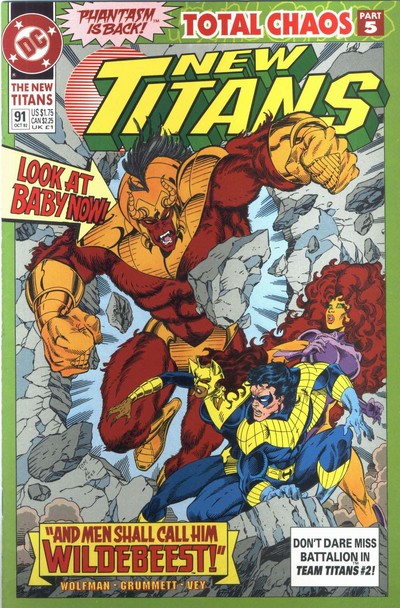New Titans #91, couverture