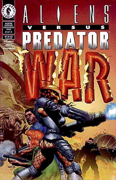 Aliens Vs. Predator: War #4, couverture