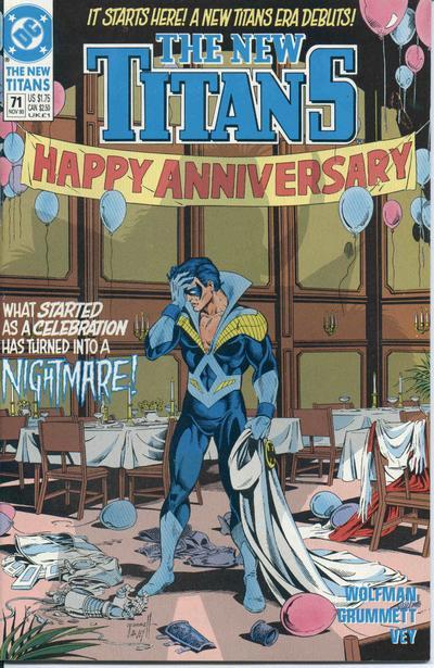 New Titans #71, couverture